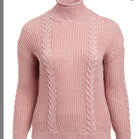 Derek Heart Pink Cable knit sweater (2X) - Picture 2 of 5